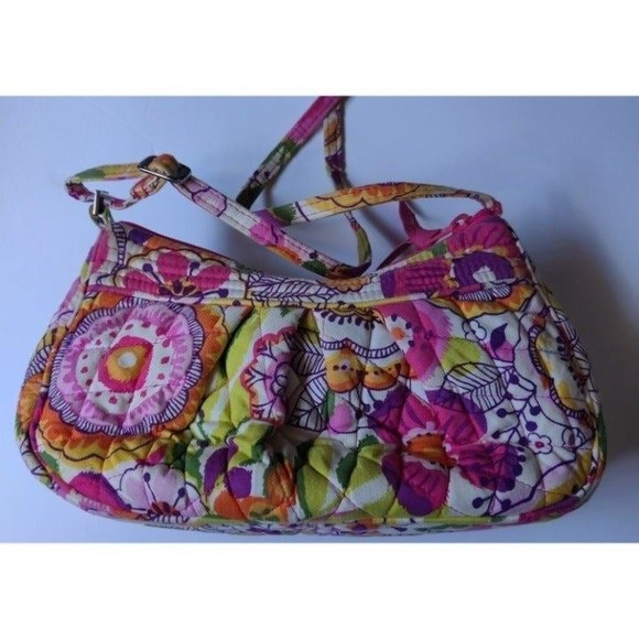 Vera Bradley Mini Hipster Crossbody Purse Multicolor Flower‎ Bag - Picture 2 of 11